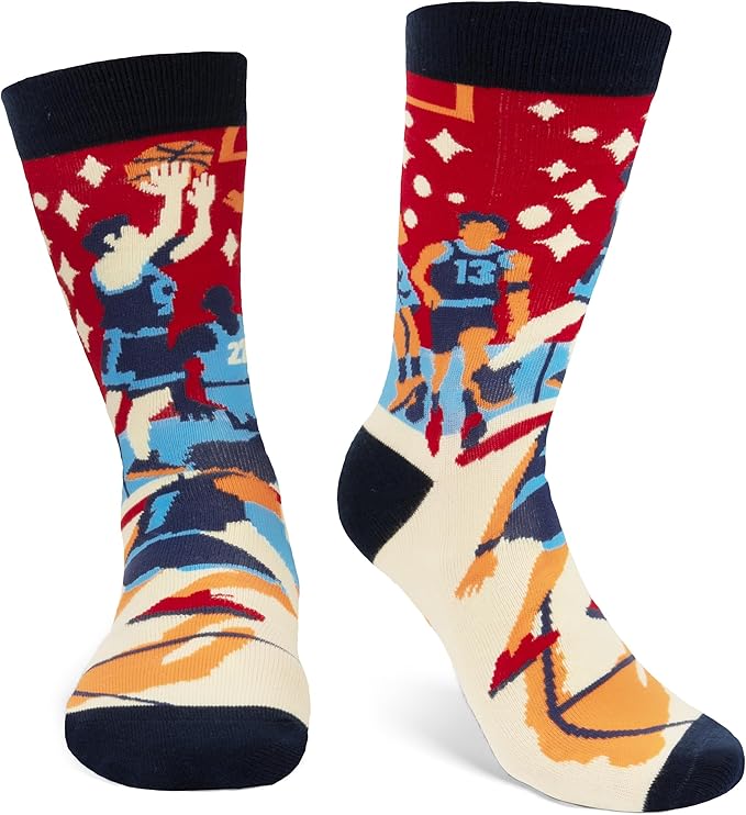 Lavley Funny Socks for Sports Fans and Players - Cool Novelty Gifts for Men, Women, & Teens