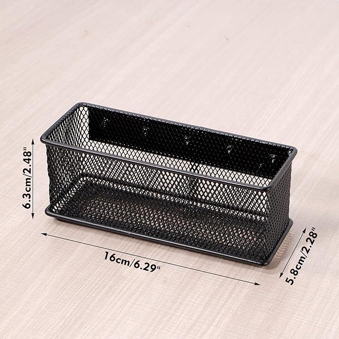 6.29'' × 2.28'' × 2.48" Black Magnetic Basket for Refrigerator Magnetic Locker Organizer for Home Office Accessories, Magnetic Basket for Whiteboard