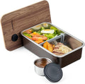 Stainless Steel Bento Box Adults |leak proof| Stainless Steel Lunch Box | Metal Lunch box|Sandwich Lunch Containers| Food compartments |large|bentobox| Non toxic|Mocha