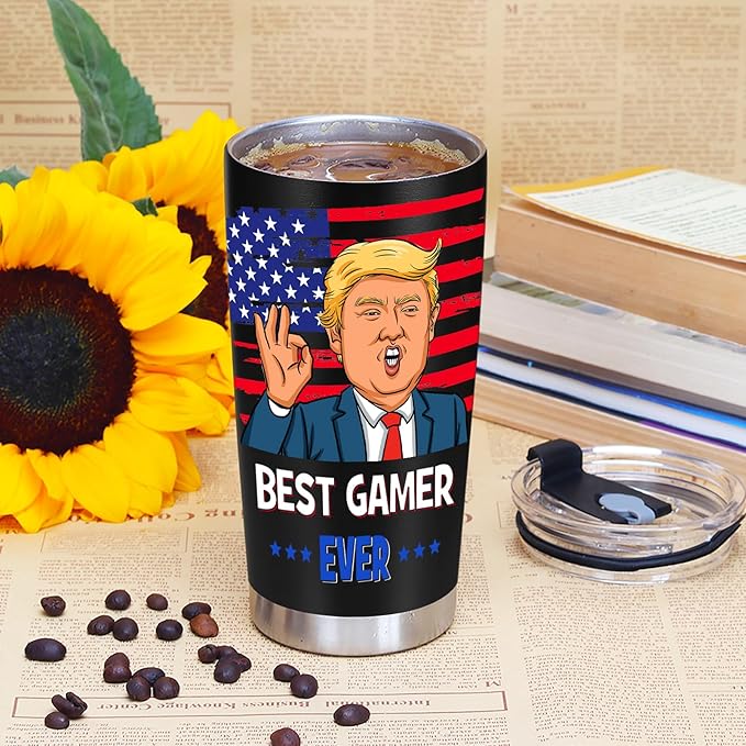 Gamer Gaming Gifts for Men Teen Boys, Cool Gifts for Gamers - Gaming Stuff for Teenage Boyfriend Son Husband, Christmas Video Game Lover Gift, 20 OZ Stainless Steel Insulated Travel Coffee Tumbler Cup