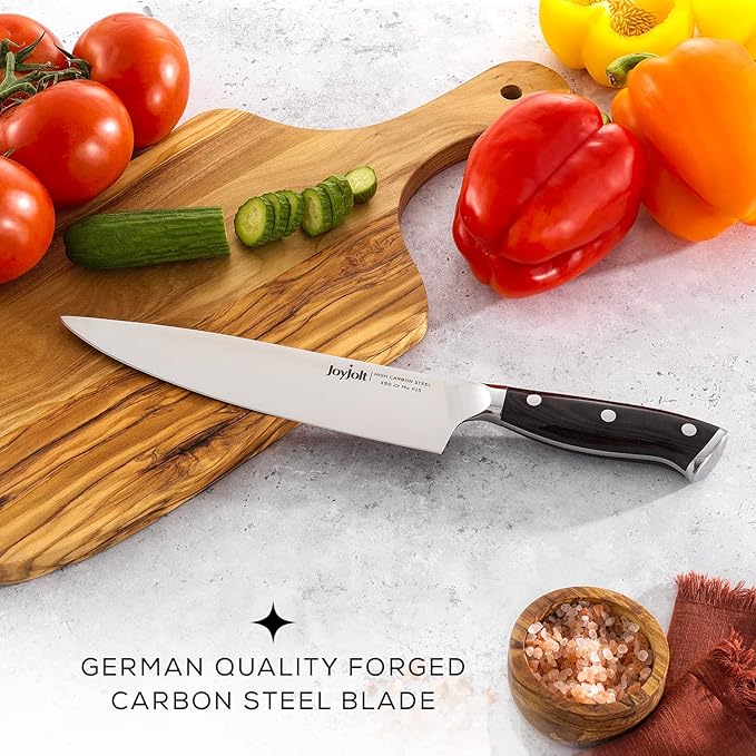 JoyJolt 8” Chef Knife, High Carbon x50 German Steel Kitchen Knife – Magnetic Gift Box.