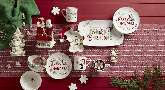 Lenox 896636 Snoopy Christmas Hors Doeuvres Tray