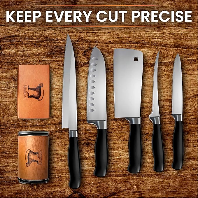 Rolling Knife Sharpener Kit - Magnetic Rolling Sharpener for Knives with 15 & 20 Degree Angles – Rolling Stone Pro Sharpener for Kitchen & Pocket Knives - Ideal Gift for Christmas.