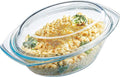 Simax Clear Oval Shaped Glass Casserole with Tight Fitting Lid – Heat, Cold and Shock Proof – Made in Europe – Oven, Freezer and Dishwasher Safe – 3 Quart (Plus 1.4 Quart Lid) Glass Baking Dish