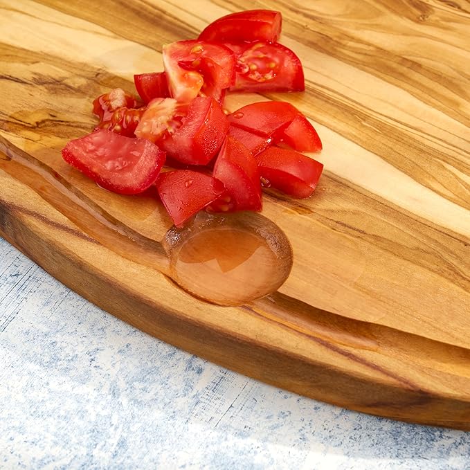 AWESOMETIK Juice Groove Personalized Olive Wood Grill Design Charcuterie Board – Custom Engraved BBQ Gift for Dad & Husband - Handcrafted - Natural - Premium Quality