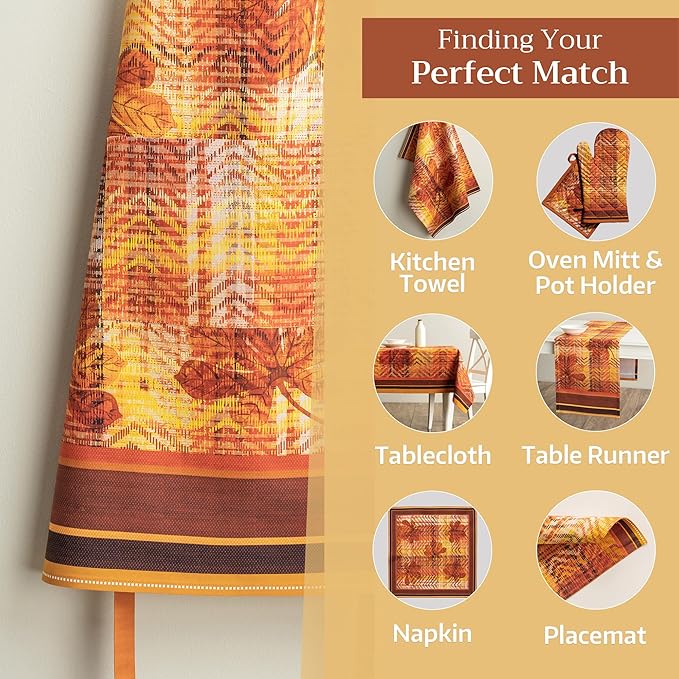 Maison d' Hermine 100% Cotton Apron for women with Pocket Kitchen Chef Apron for Men Cooking Gardening Server Waitress