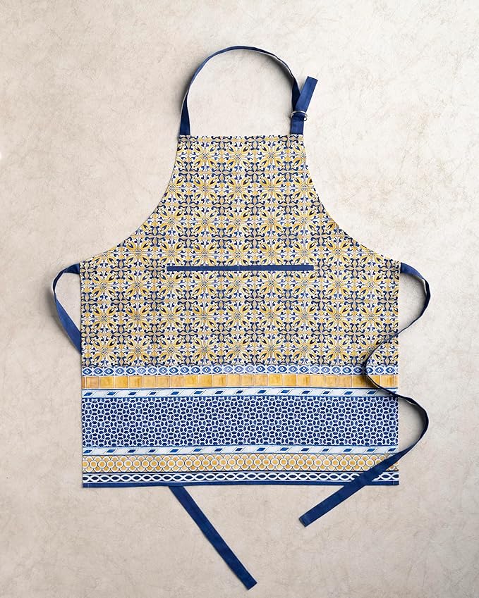 Maison d' Hermine 100% Cotton Apron for women with Pocket Kitchen Chef Apron for Men Cooking Gardening Server Waitress