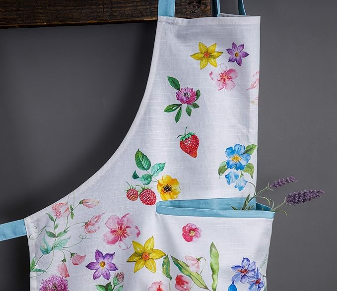 Maison d' Hermine 100% Cotton Apron for women with Pocket Kitchen Chef Apron for Men Cooking Gardening Server Waitress