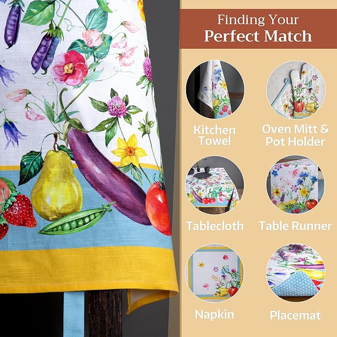 Maison d' Hermine 100% Cotton Apron for women with Pocket Kitchen Chef Apron for Men Cooking Gardening Server Waitress