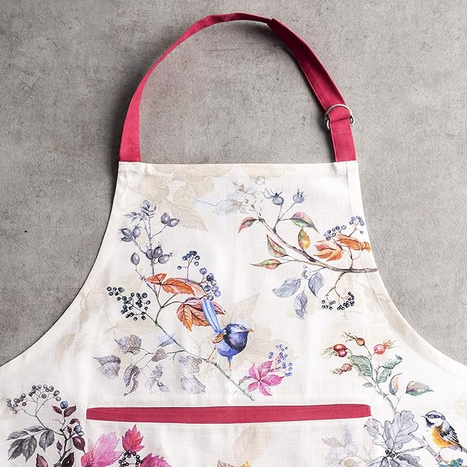 Maison d' Hermine 100% Cotton Apron for women with Pocket Kitchen Chef Apron for Men Cooking Gardening Server Waitress