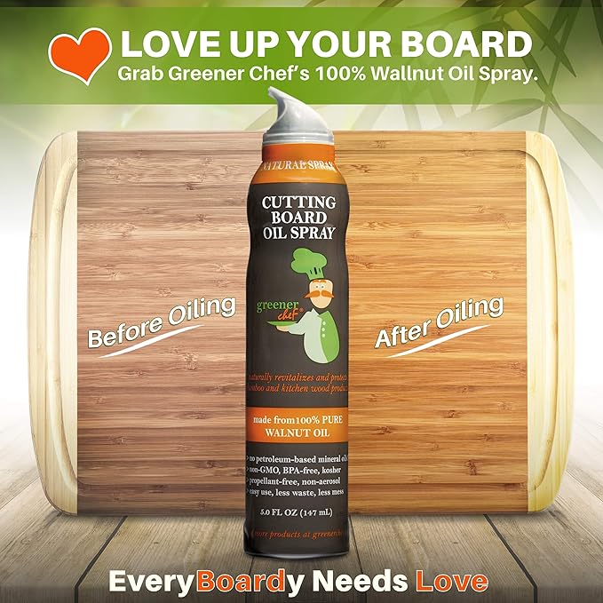 Greener Chef Cutting Board Oil Spray - 2 Pack