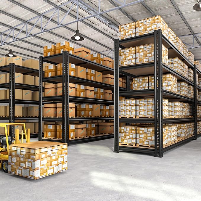 60" W Garage Shelving 72" H Metal Shelving 3500LBS Storage Shelves Heavy Duty 5 Tier Adjustable Shelving Unit for Storage Rack Pantry Shelf Commercial,60" W x 18" D x 72" H
