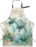 Kitchen Apron with Pocket,Waterproof Adjustable Neck and Long Ties, Cooking Baking Gardening Painting Apron for Women