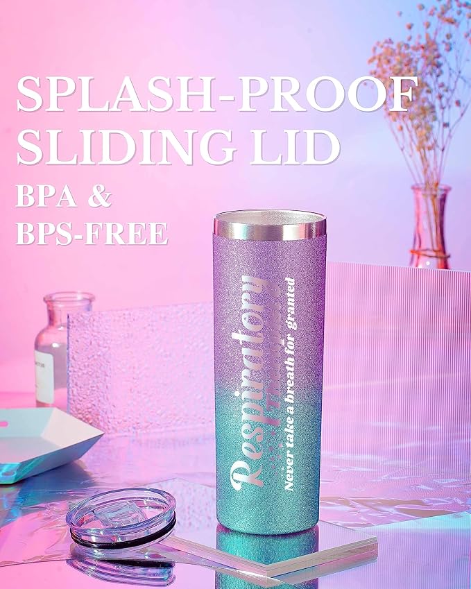 Respiratory Therapist Gifts for Women, Gifts for RT on Respiratory Care Week, Birthday and Christmas, 20 oz Insulated Stainless Steel Tumbler - Granted