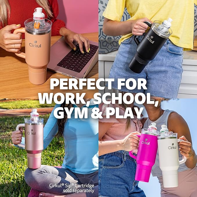 Cirkul 40oz. Ranger Stainless Steel Tumbler with Handle, All-Day StrawSip™, Double-Wall Insulated