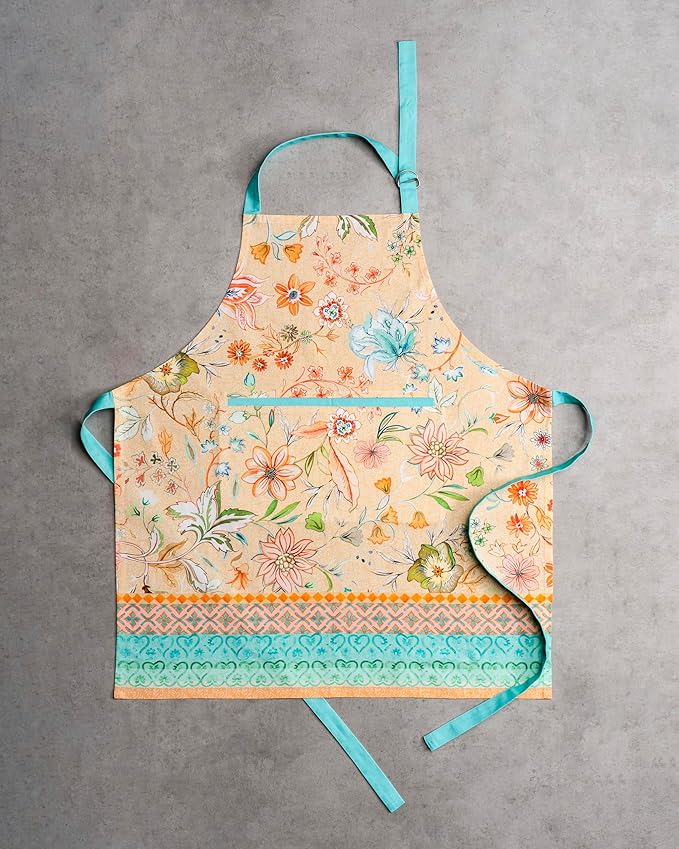Maison d' Hermine 100% Cotton Apron for women with Pocket Kitchen Chef Apron for Men Cooking Gardening Server Waitress