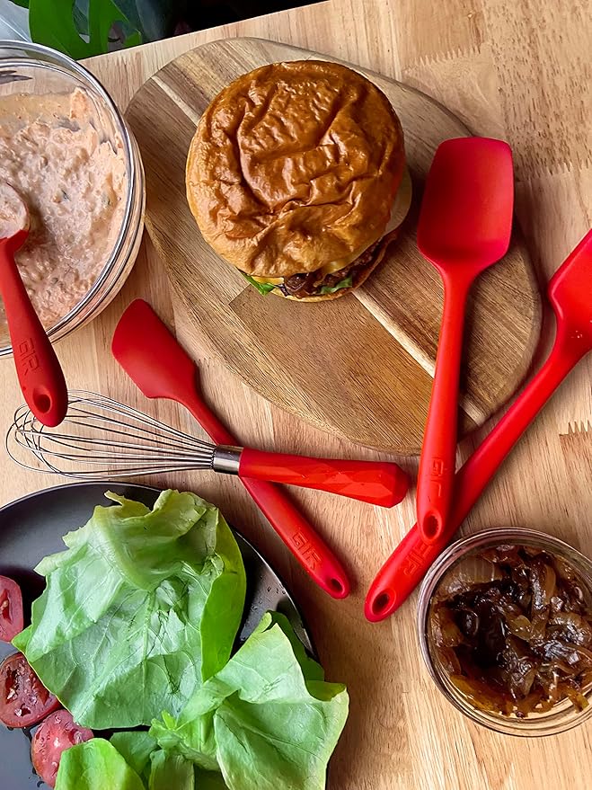 GIR: Get It Right Silicone Kitchen Spatula - Non-toxic Cooking Utensils for Nonstick Cookware, Cooking and Baking (Red, Ultimate)