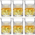 6-Pack Cocktail Mixing Glass - 21oz Lead-Free Hand Blown Barware with Professional Bartender Kit - for Martini, Manhattan, Old Fashioned - Premium Home Bar Gift for Wedding Anniversary Birthday