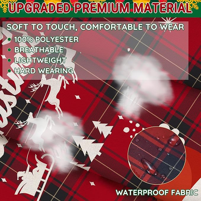 4 Pack Funny Christmas Kitchen Aprons for Women Men Adjustable Cooking Chef Aprons Waterproof Bib Aprons Cute Xmas Party Gift