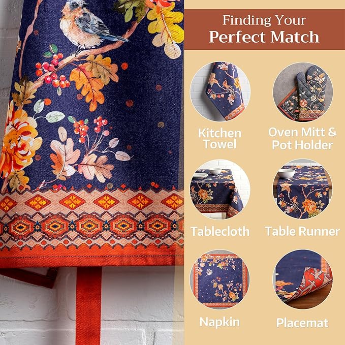Maison d' Hermine 100% Cotton Apron for women with Pocket Kitchen Chef Apron for Men Cooking Gardening Server Waitress