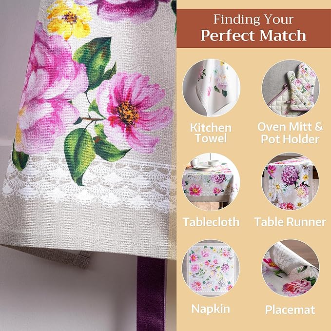 Maison d' Hermine 100% Cotton Apron for women with Pocket Kitchen Chef Apron for Men Cooking Gardening Server Waitress