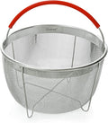 Original Salbree Steamer Basket for 6 qt quart Instant Pot Accessories, Stainless Steel Strainer and Insert fits IP Insta Pots, Instapot, Other Pressure Cookers, with Silicone Handle [3qt 8qt avail]