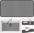 Silicone Sink Protectors for Kitchen Sink - 28.4"x 14.3" Kitchen Protector Accessory, Non-Slip Heat Resistan Mat for Bottom of Farmhouse Stainless Steel Porcelain, Black