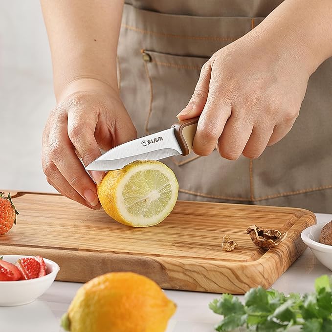 3PCS Kitchen Knives, Stainless Steel Knife Set With Sheath, 8 inch Chef, 4.5 inch Utility and 4 inch Paring Knife (Stylish Design)