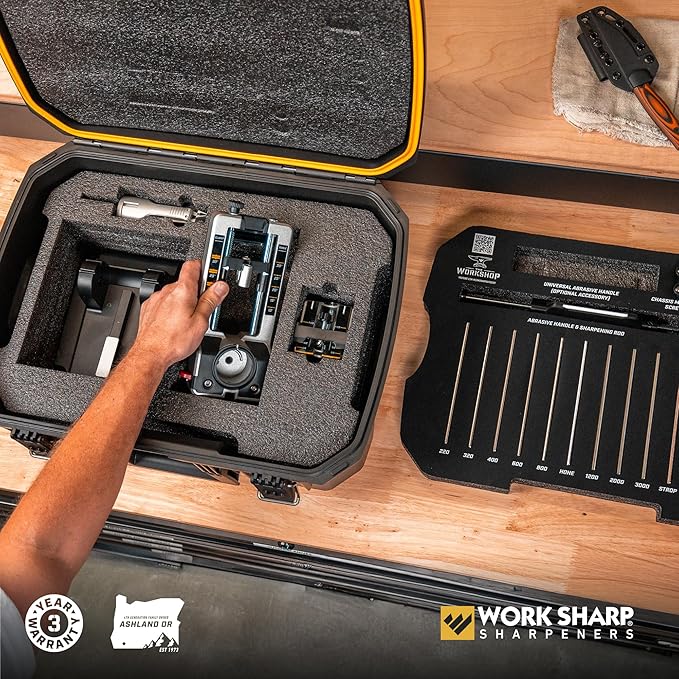 Work Sharp Ultimate Gift Bundle with Professional Precision Adjust Elite Knife Sharpener Kit and the Guided FIeld Sharpener