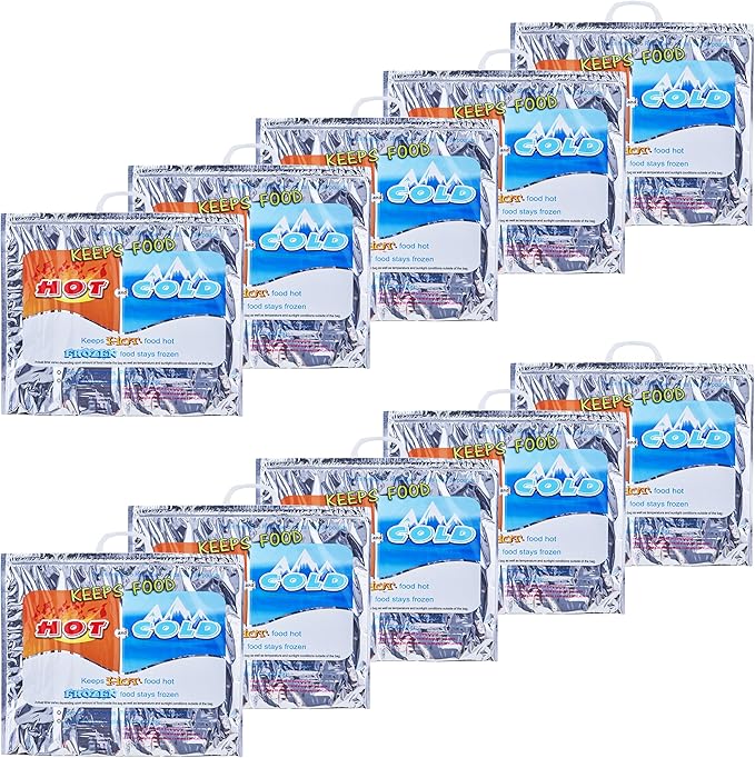 Superio Hot and Cold Insulated Bags for Food Delivery, Grocery Shopping Bags, Food Storage for Hot and Frozen Food for Travel, Disposable Cooler Bag