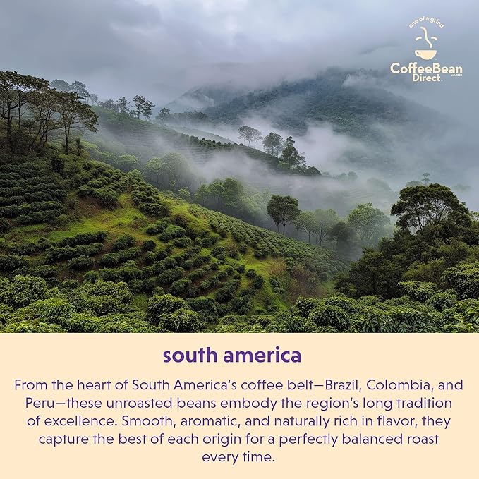 Coffee Bean Direct Unroasted Organic Fair Trade Colombian, 5 Pound (Pack of 1)