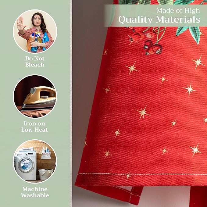 Maison d' Hermine 100% Cotton Apron for women with Pocket Kitchen Chef Apron for Men Cooking Gardening Server Waitress