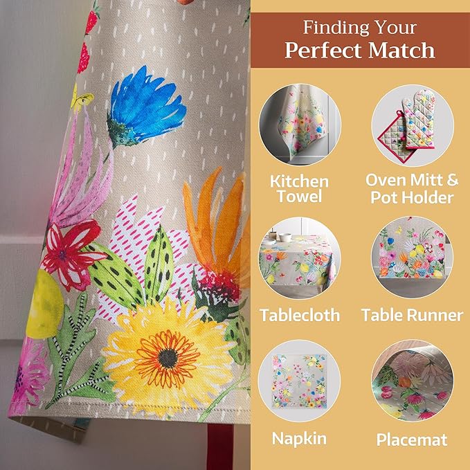 Maison d' Hermine 100% Cotton Apron for women with Pocket Kitchen Chef Apron for Men Cooking Gardening Server Waitress