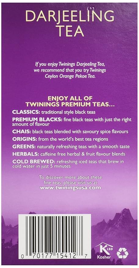 Twinings Tea Darjeeling Tea, 20 ct (Pack of 2)