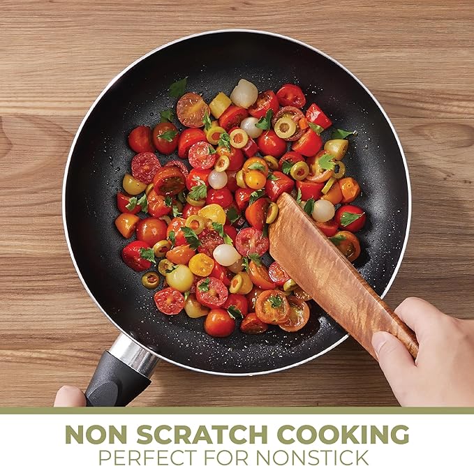 OOZi 6-Piece Acacia Wood Cooking Spatula Set – Flip, Stir & Serve Effortlessly with Turner, Tongs, Scraper & Stainless Holder
