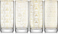 JoyJolt Star Wars Glassware. 'Deco' Highball Glasses Set of 4, 13.5oz Star Wars Glasses. Highball Glass Tumbler with Darth Vader in a Retro Crystal Glass Cup. Tall Drinking Water Glasses For Kitchen