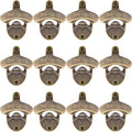 12 PCS Bottle Opener Wall Mounted Vintage IT'S FIVE O'CLOCK SOMEWHERE Mountable Beer Bottle Cap Opener Bulk for DIY