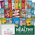 Gift A Snack - Holiday Christmas Stocking Stuffers, Healthy Snack Box Care Package + Greeting Card (30 Count) Xmas Birthday Treats Gift Basket, Nutritious Granola Breakfast Bars