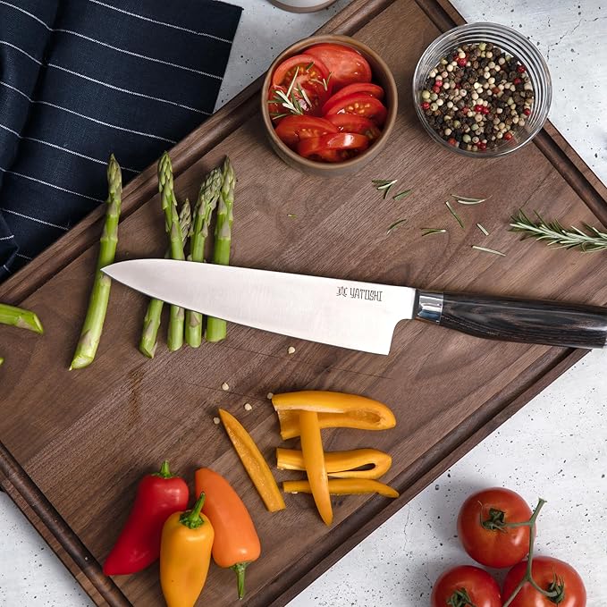Yatoshi Kitchen Knife Set - 7 Piece, Ultra Sharp High Carbon Stainless Steel, Full Tang