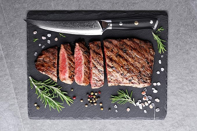 Oxford CHEF Boning (Fillet) Knife 6.5 inch Best Damascus- Japanese- VG10 Super Steel 67 Layer High Carbon Stainless Steel-Razor Sharp, Stain & Corrosion Resistant, Awesome Edge Retention