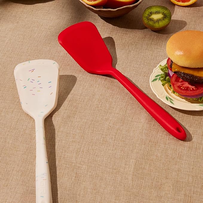 GIR: Get It Right Silicone Kitchen Spatula Turner - Non-Toxic Cooking Utensils for Nonstick Cookware, Cooking and Baking, Ultimate - 13IN - Red