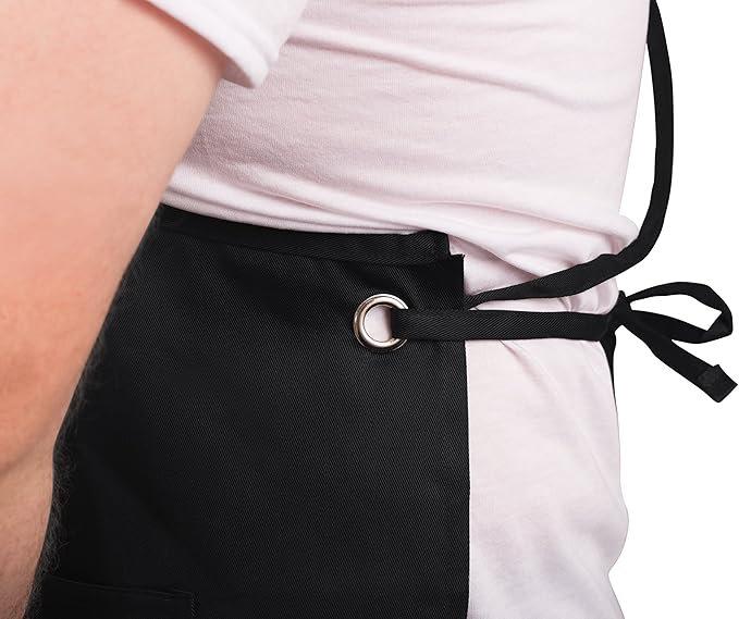 KNG Black Shop Apron With Pockets – Cross Back Workshop Apron for Men and Women