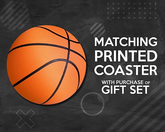 Soccer Coach Gift - Personalized Soccer Gift, Soccer Accessories, Best Coach gifts for coaches, End of Season, Girls Soccer Coach Gifts (Basketball, Single Pint Gift Box)