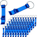 100 Pcs Bottle opener Keychain Bulk,Soda Beverage Beer Bottle Opener Keychain,Bottle Openers Aluminum Beer Bottle Opener Claw Beverage Keychain Ring for Kitchen,Wedding, Bar,Party(blue)