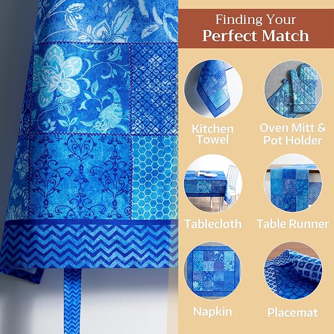Maison d' Hermine 100% Cotton Apron for women with Pocket Kitchen Chef Apron for Men Cooking Gardening Server Waitress