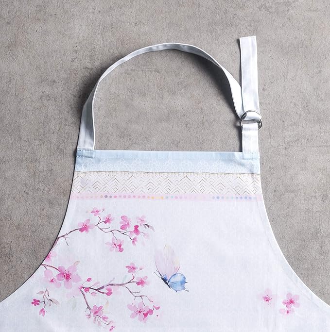Maison d' Hermine 100% Cotton Apron for women with Pocket Kitchen Chef Apron for Men Cooking Gardening Server Waitress