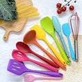 KAY RUK Kitchen Silicone Utensil Set,10Pcs Cooking Utensils Set,Food Grade Safety Silicone Utensils,480℉Heat Resistant Kitchen Tools,Seamless Easy to Clean, Non Stick Utensils(Multicolor)
