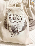 Natural Organic Linen Bread Bags - 2 pack - Large 13 x15 inches. Ideal for Homemade Bread, Reusable, Gift, Christmas Gift, Storage for Artisan - Bakery & Baguette Bag, no plastic