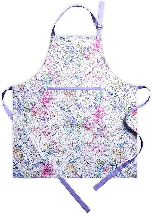Maison d' Hermine 100% Cotton Apron for women with Pocket Kitchen Chef Apron for Men Cooking Gardening Server Waitress