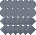 Dandat 24 Pcs Silicone Trivets Mats Bulk Silicone Pot Holders Hot Dishes Multipurpose Non Slip Hot Pads Heat Resistant Mat for Kitchen Countertops Table Restaurants Church Gatherings(Gray)